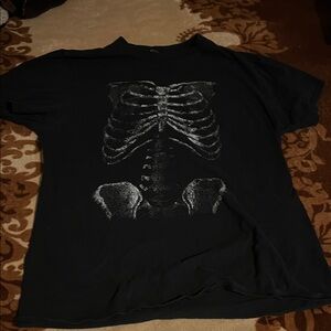 Gildan Black Skeleton Graphic Tee